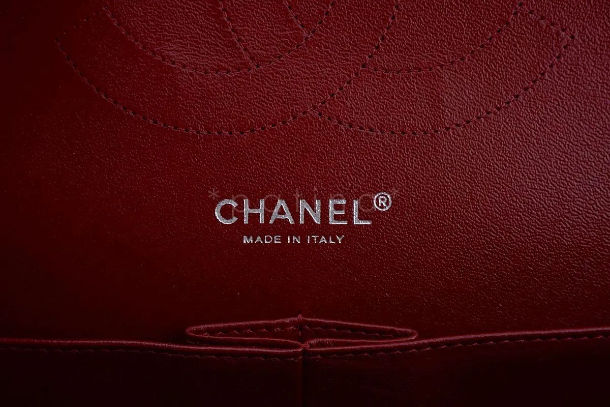 13B Chanel Red Caviar Jumbo Classic Double Flap Bag SHW