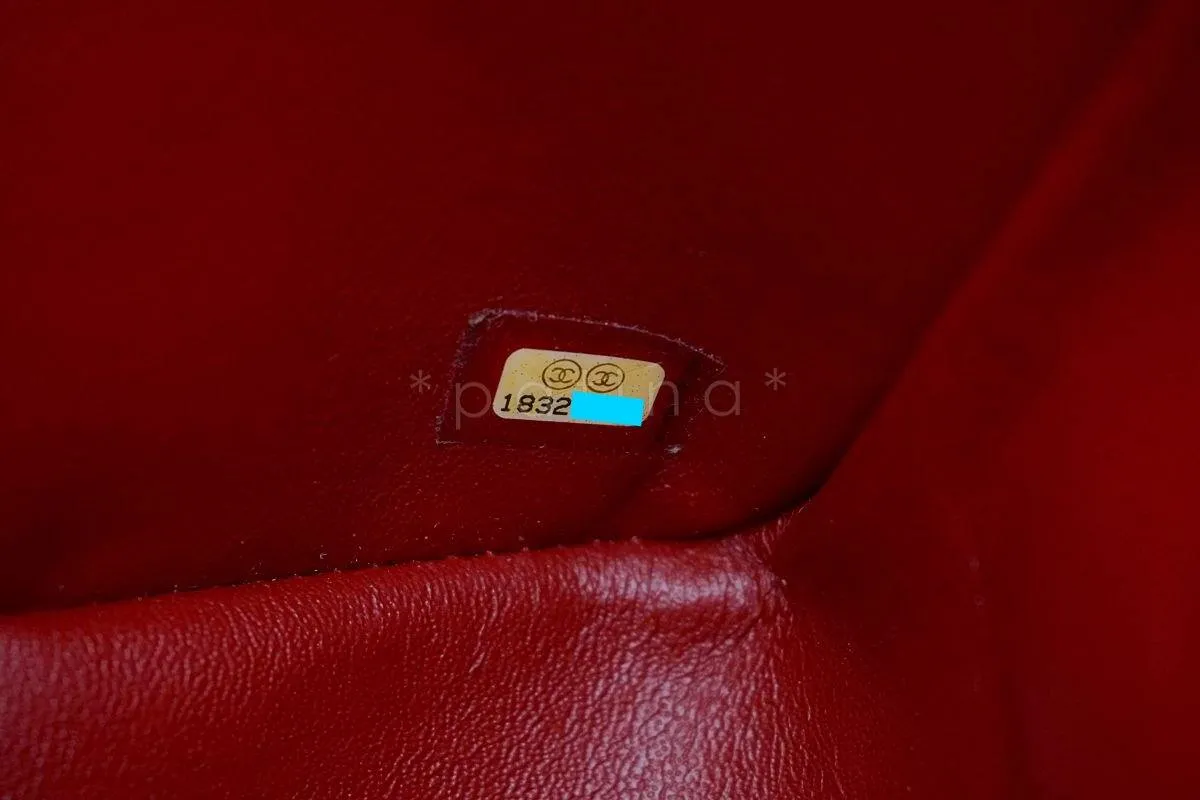 13B Chanel Red Caviar Jumbo Classic Double Flap Bag SHW