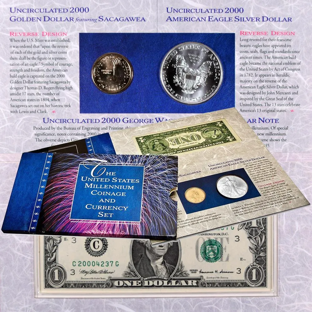 2000 Millennium Coinage and Currency Sets - Still Shrink Wrapped