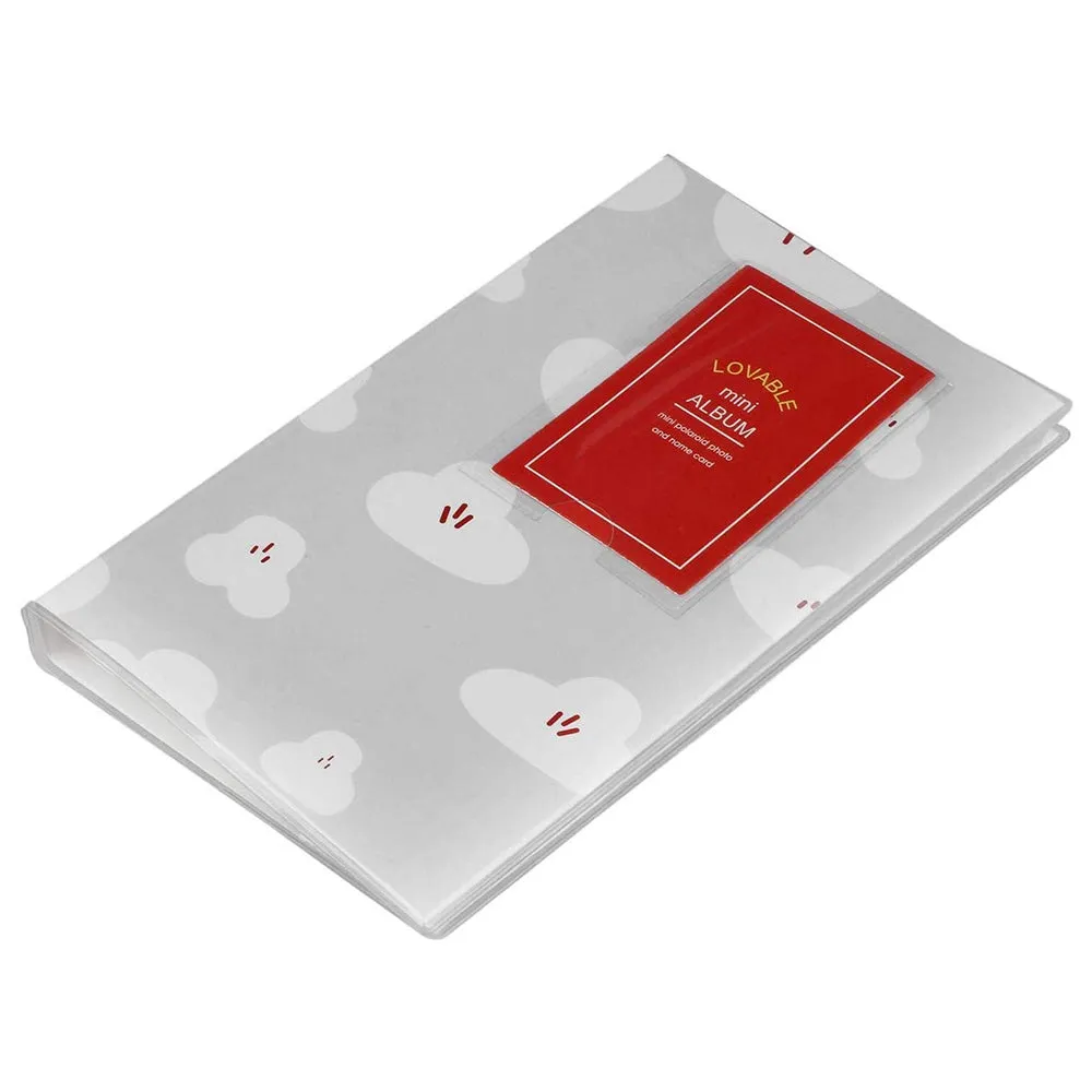 84 Pockets Mini Photo Album for Fujifilm Instax Mini 7s 8 8  9 25 26 50s 70 90 Instant Camera & Name Card - Grey Cloud Design