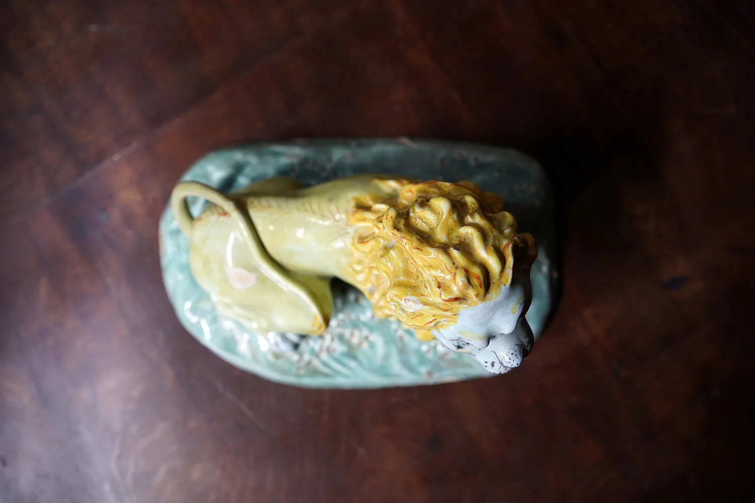 A Late 18thC Brussels Faience Model of a Lion c.1780