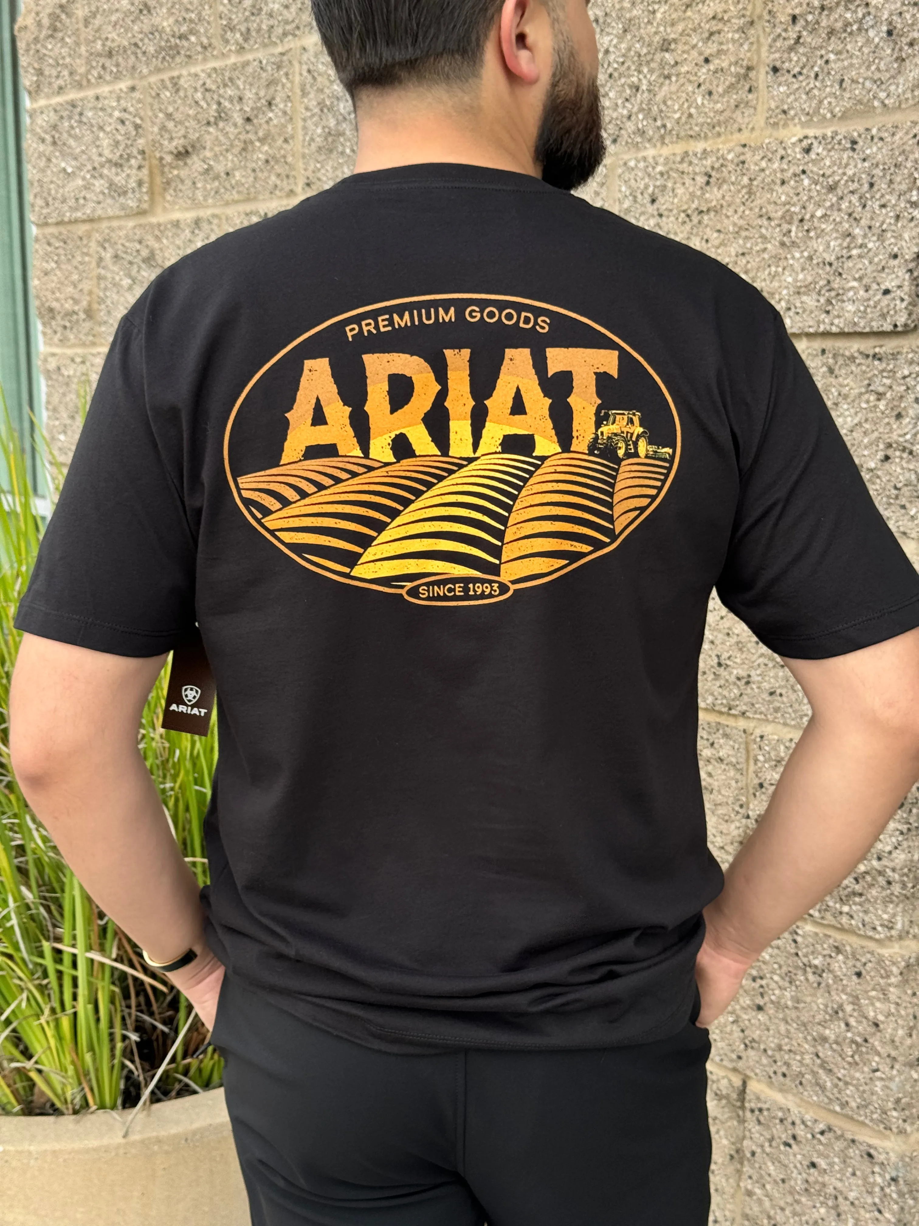 Ariat Men T-Shirt Farm Fields -BLK