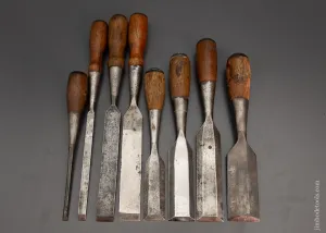 Assortment of 8 EVERLASTING Chisels by G.E. WOOD - 102512