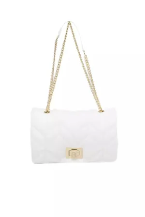 Baldinini Trend White Polyurethane Shoulder Bag