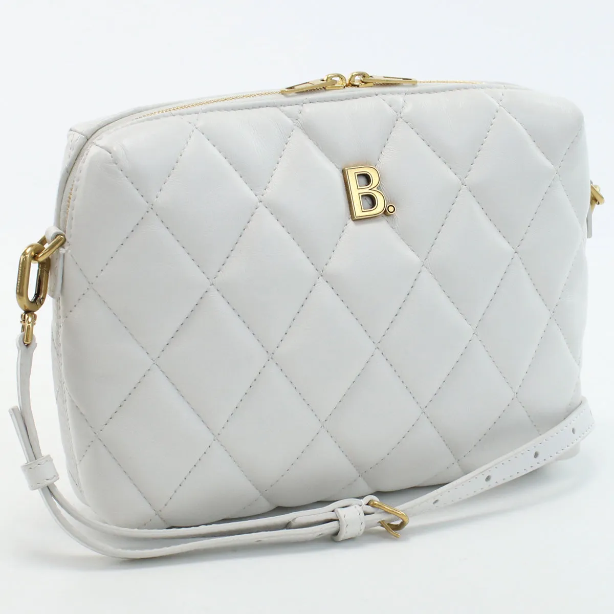BALENCIAGA 600325 Camera bag Diagonal shoulder bag  leather ｗhite Women