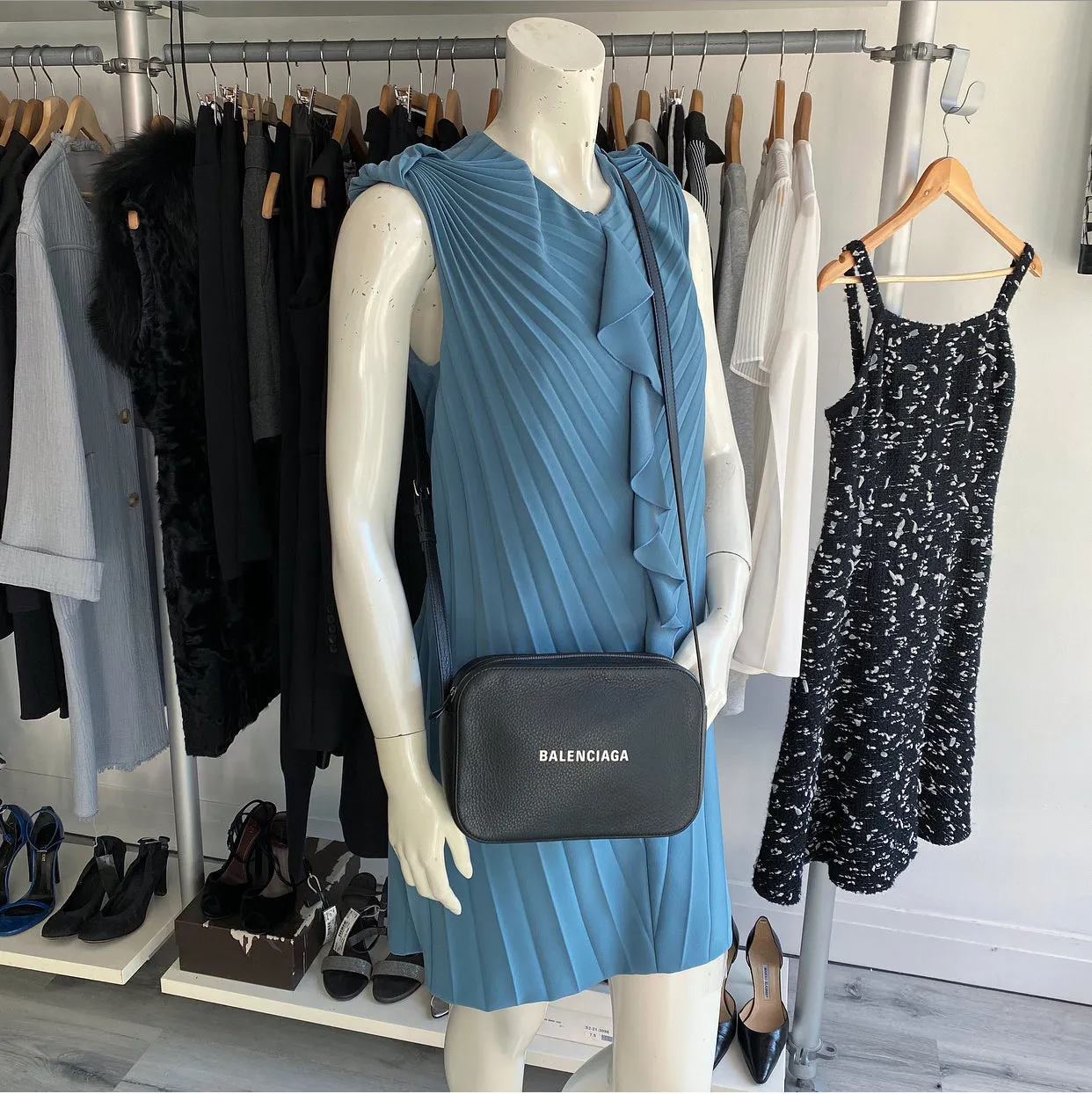 Balenciaga Everyday Logo Camera Crossbody Bag
