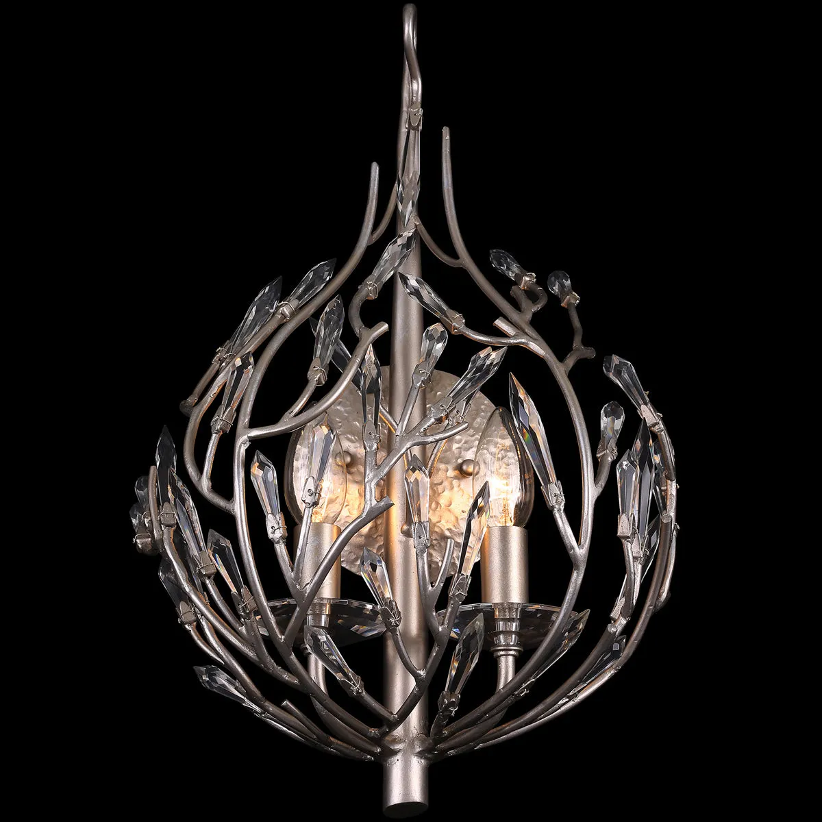 Bask 2-Light Sconce in Gold Dust with Premium Pre-Installed Crystal