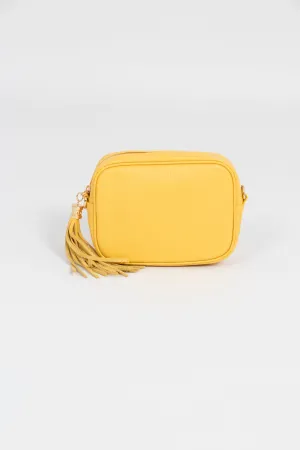 Beau Crossbody Bag - Yellow, Pebbled