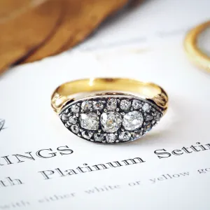 Beautiful Handmade Antique Diamond Cluster Ring