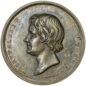 Bertel Thorvaldsen Prometheus Medal by Galeazzi 45mm/Bronze (Scarce) ~ AU