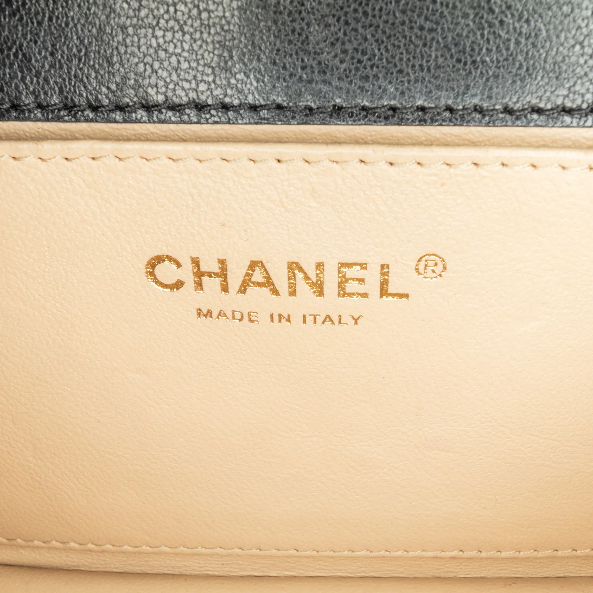Black Chanel Small Lambskin Subtle Flap Bag