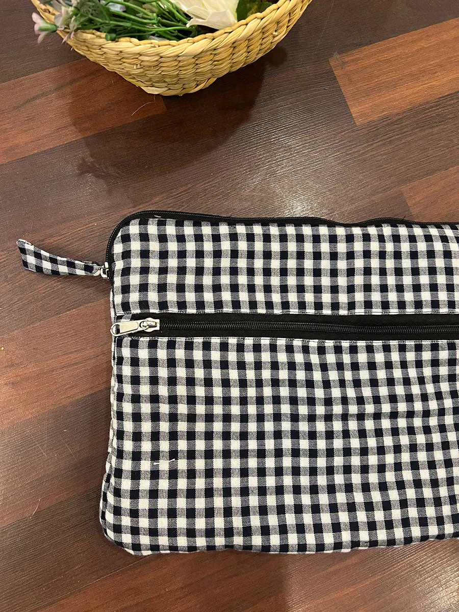 Black Checkered Laptop Sleeve