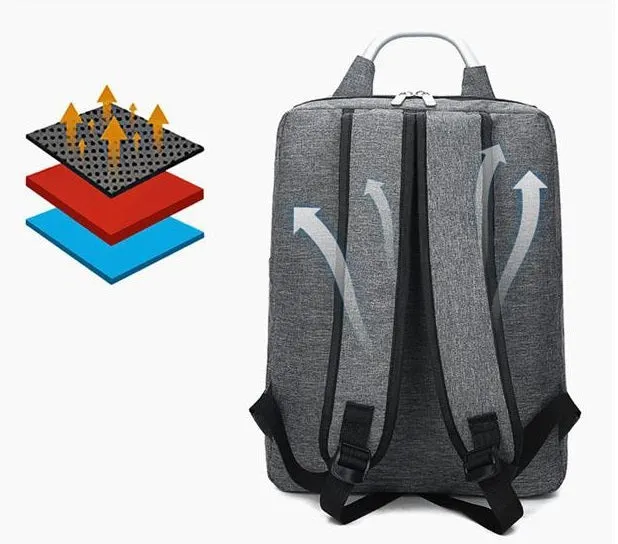 Black Mens Womens Laptop Business Backpack 4232