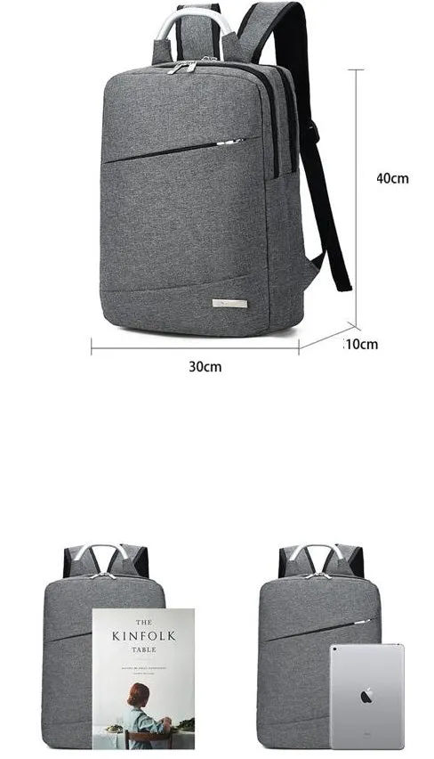 Black Mens Womens Laptop Business Backpack 4232
