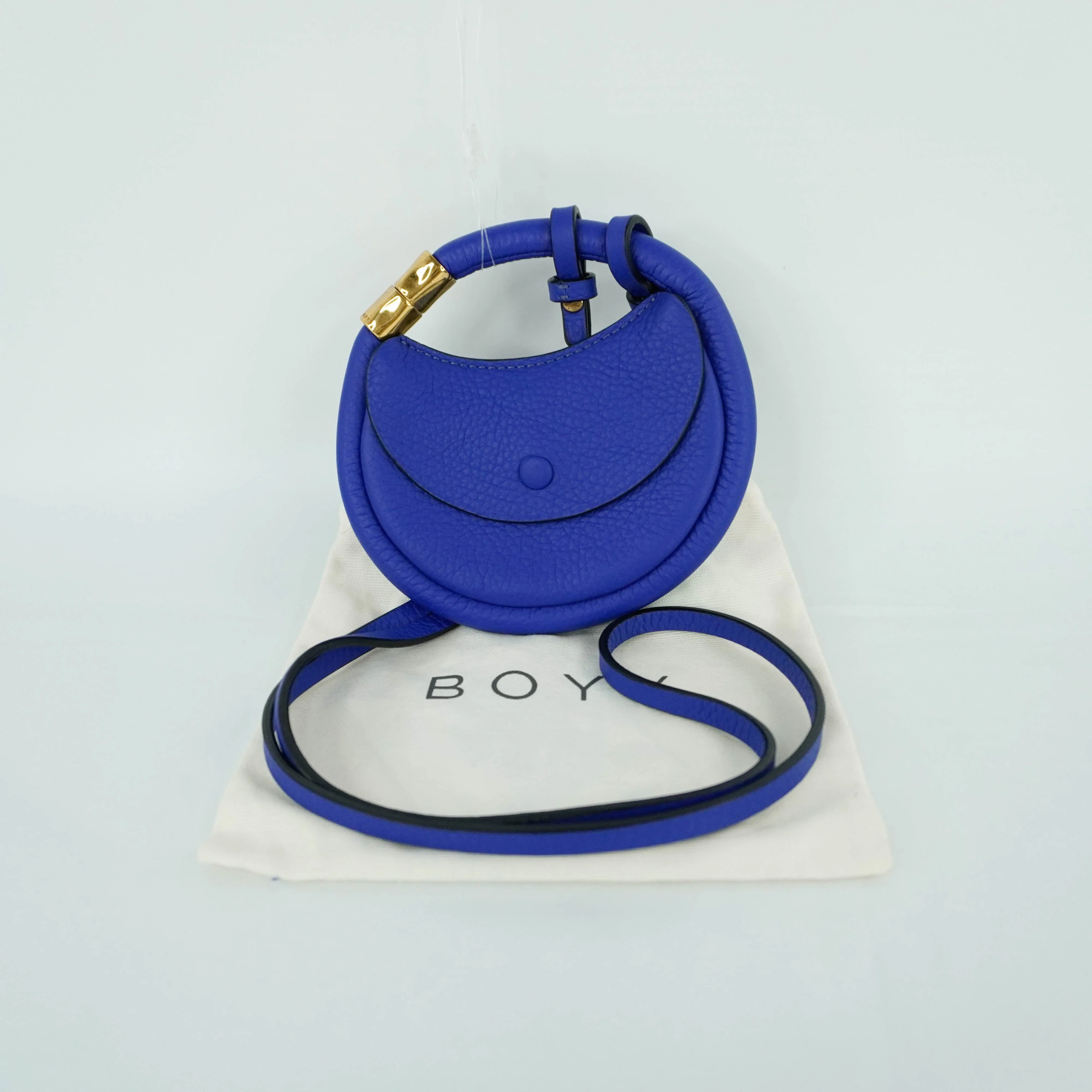 Boyy Mini Hobo With Strap Card Holder Blue