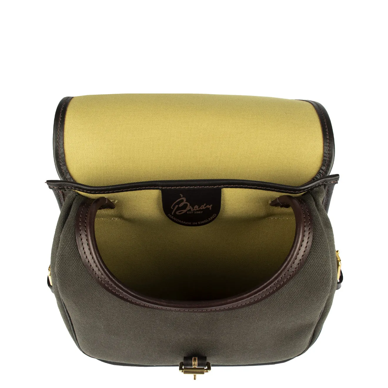 Brady Moorland Canvas Cartridge Bag 100 Loden Green / Brown