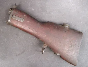 British WWI Lewis Gun Mk II Wood Buttstock Assembly Complete with Patent Dates