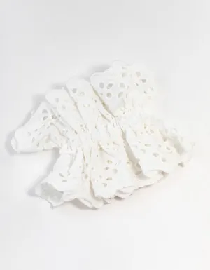 Broderie Fabric Anglaise Scrunchie