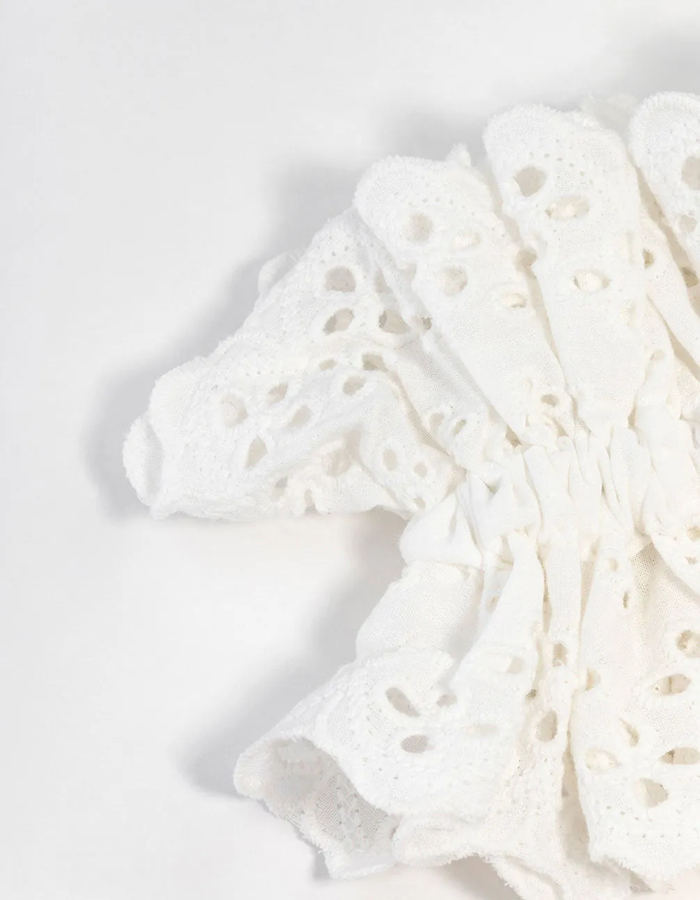 Broderie Fabric Anglaise Scrunchie