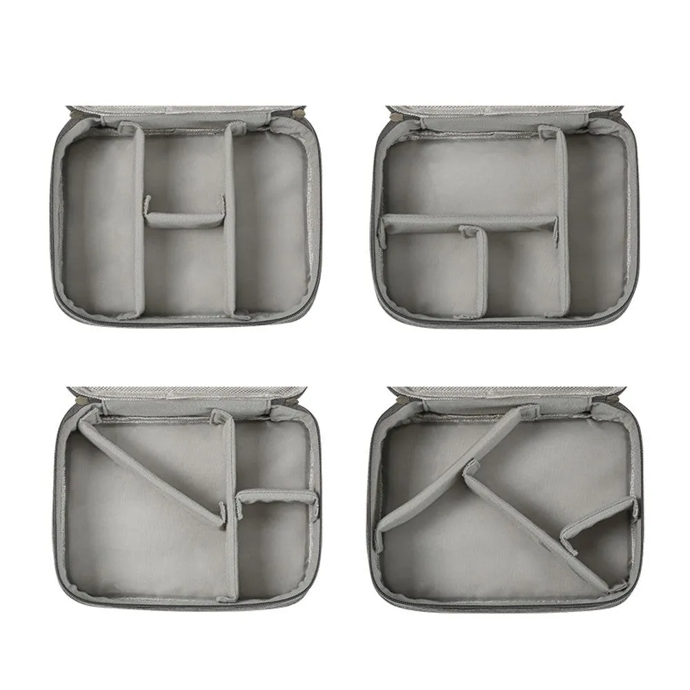 Cable Organizer Bag Electronic Accessory Organizer Travel Storage Case Black