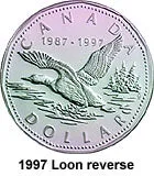 Canada Nickel 1997 $1 (Elizabeth II) 7gr .915