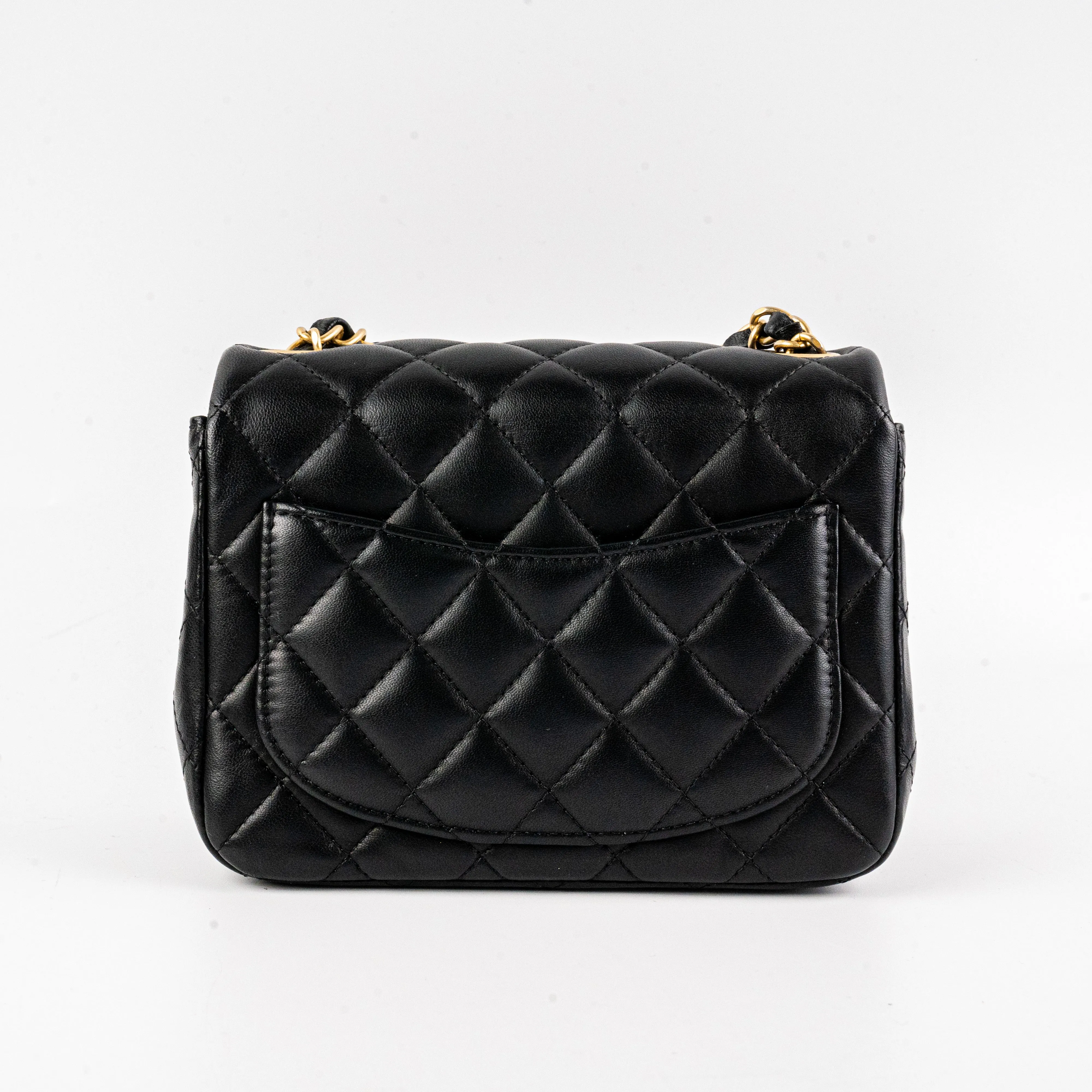 Chanel 19S Mini Square Bag Black