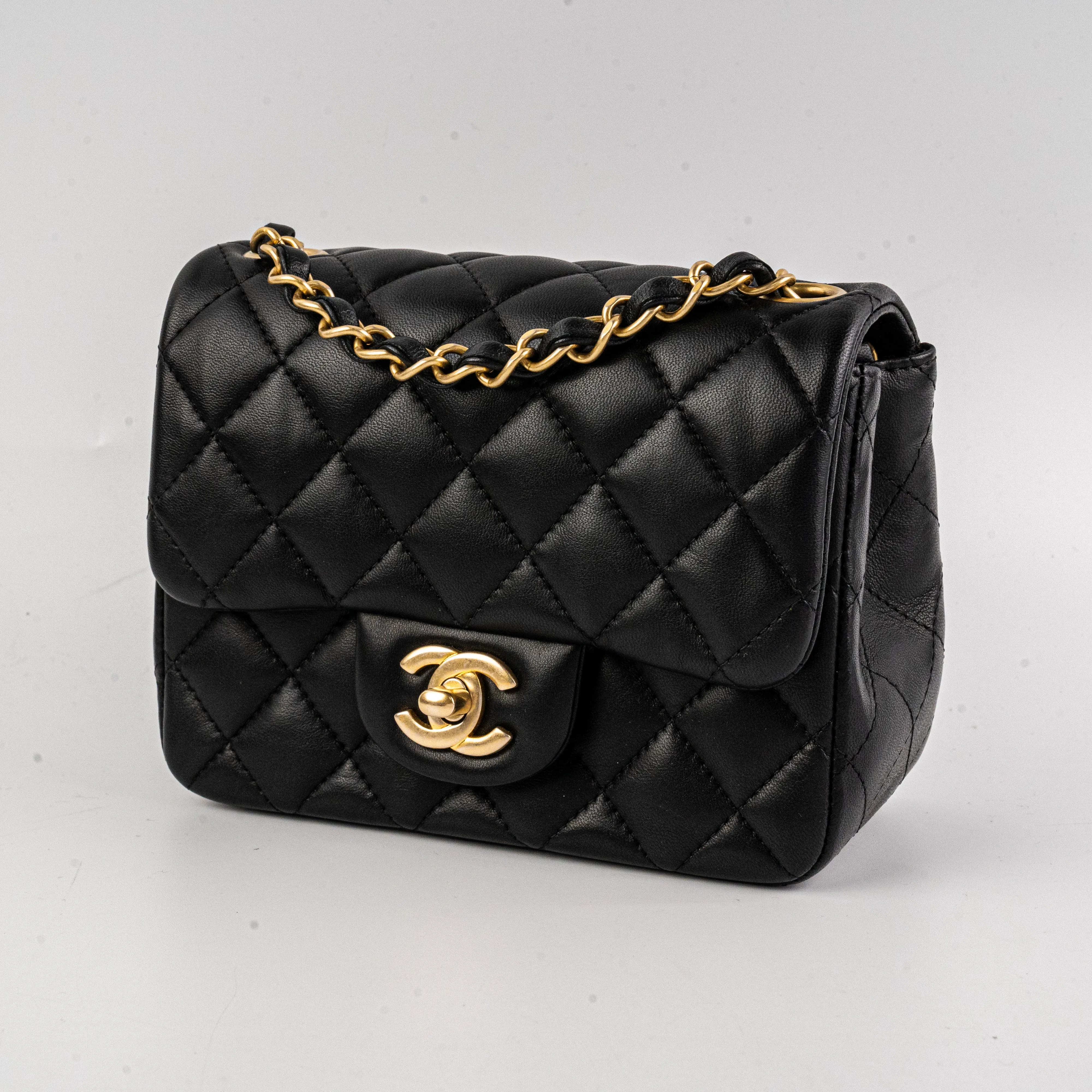 Chanel 19S Mini Square Bag Black