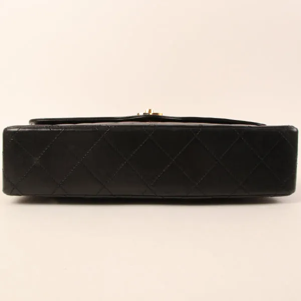 CHANEL Around 1992 Made Paris Limited Design Flap Chain Bag Black