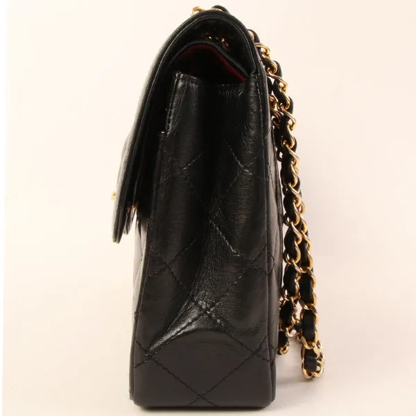 CHANEL Around 1992 Made Paris Limited Design Flap Chain Bag Black