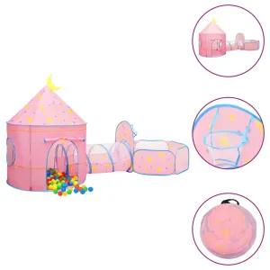 Children Play Tent with 250 Balls Pink 301x120x128 cm