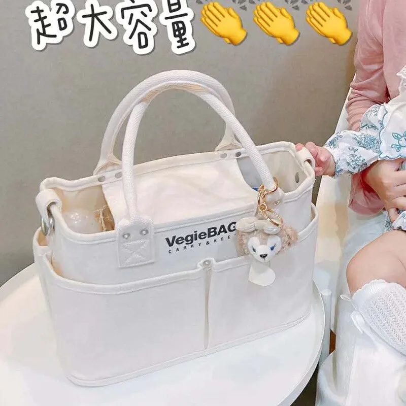 Christmas Gift Fashion Canvas Letter Shoulder Crossbody Bags For Women Large Capacity Handbags Tote Bags 2021 Female Commuter Solid Mommy Bag