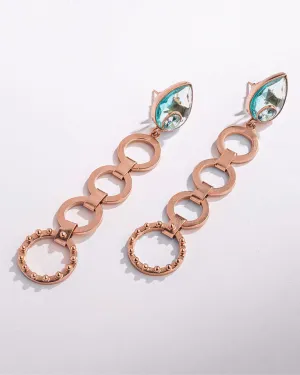 Crystal Pools Gold Plated Earrings