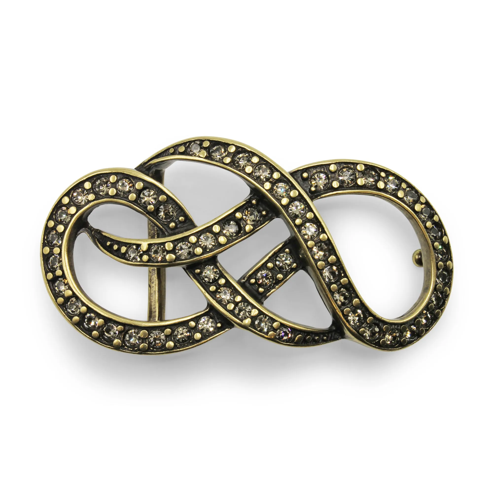 Crystal Reef Knot Buckle 40mm