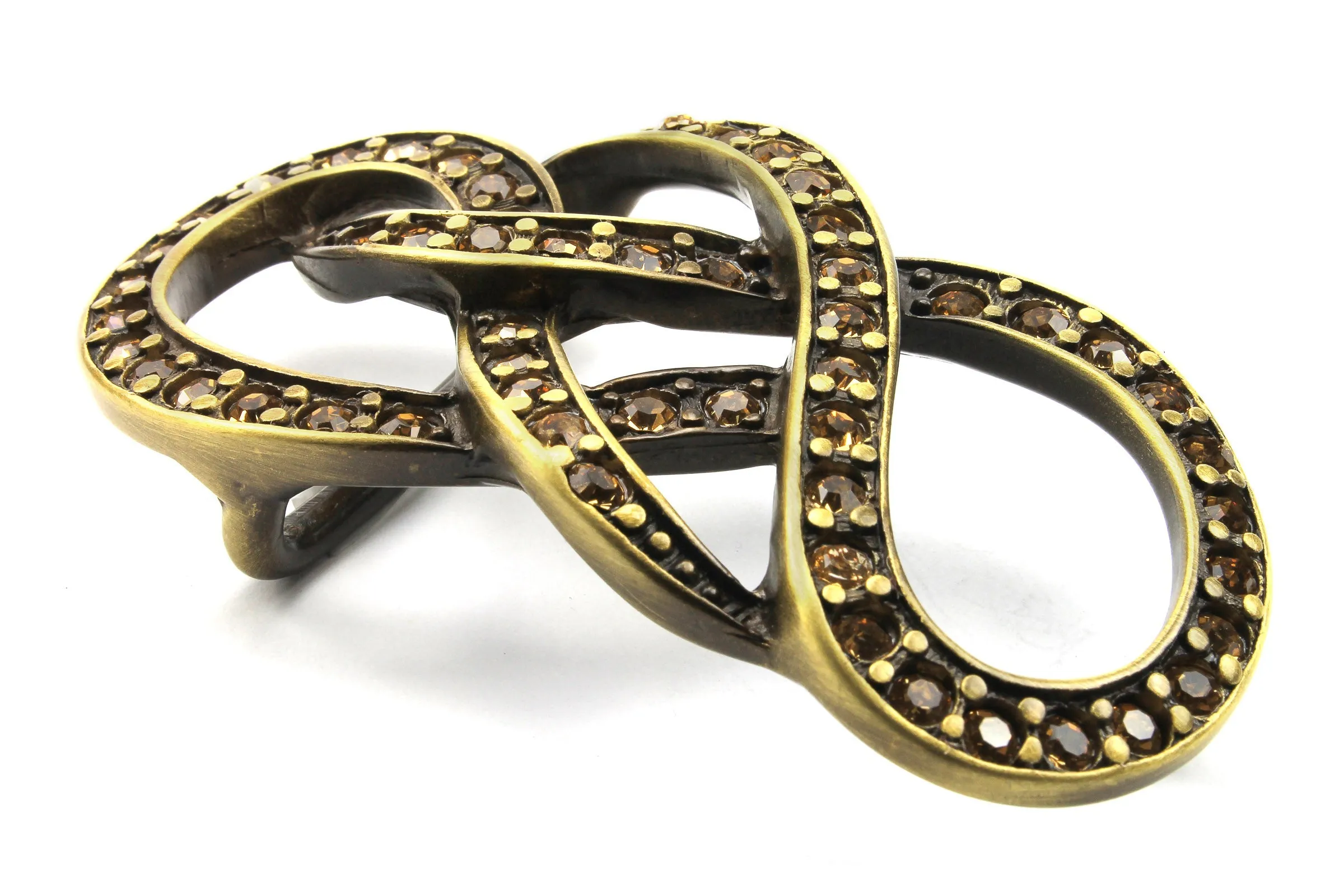Crystal Reef Knot Buckle 40mm