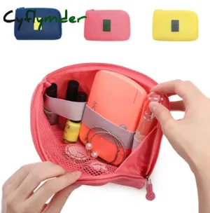 Cyflymder Portable Data Cable Storage Bag Earphone Wire Organizer Case for Headphone Line Headset Closet Organizer Storage Box Storage Home