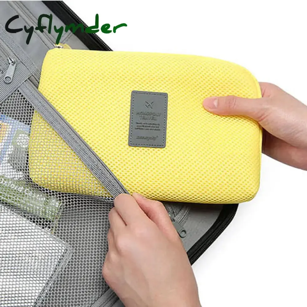 Cyflymder Portable Data Cable Storage Bag Earphone Wire Organizer Case for Headphone Line Headset Closet Organizer Storage Box Storage Home