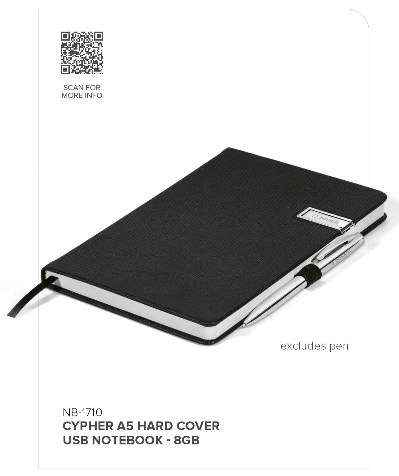 Cypher A5 Hard Cover Flash Drive Notebook - 8GB