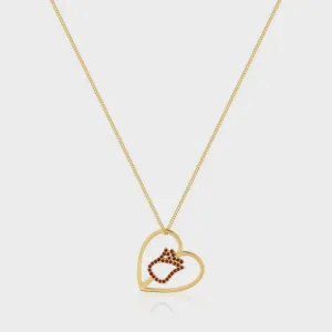 Enchanted Rose Heart Necklace