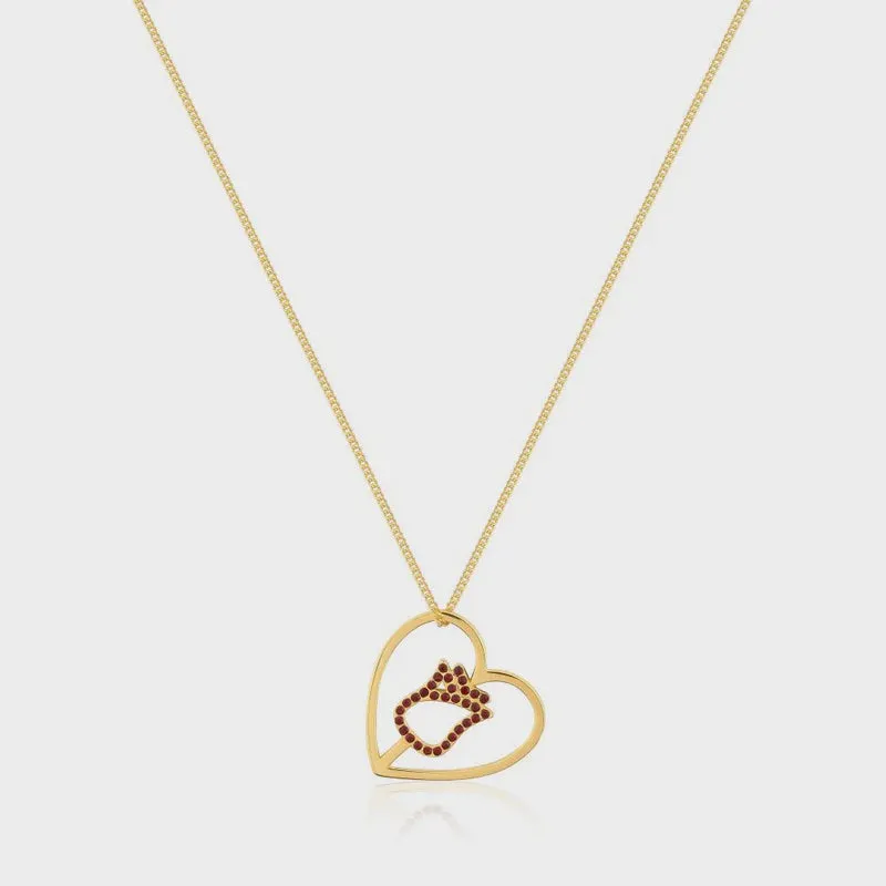 Enchanted Rose Heart Necklace