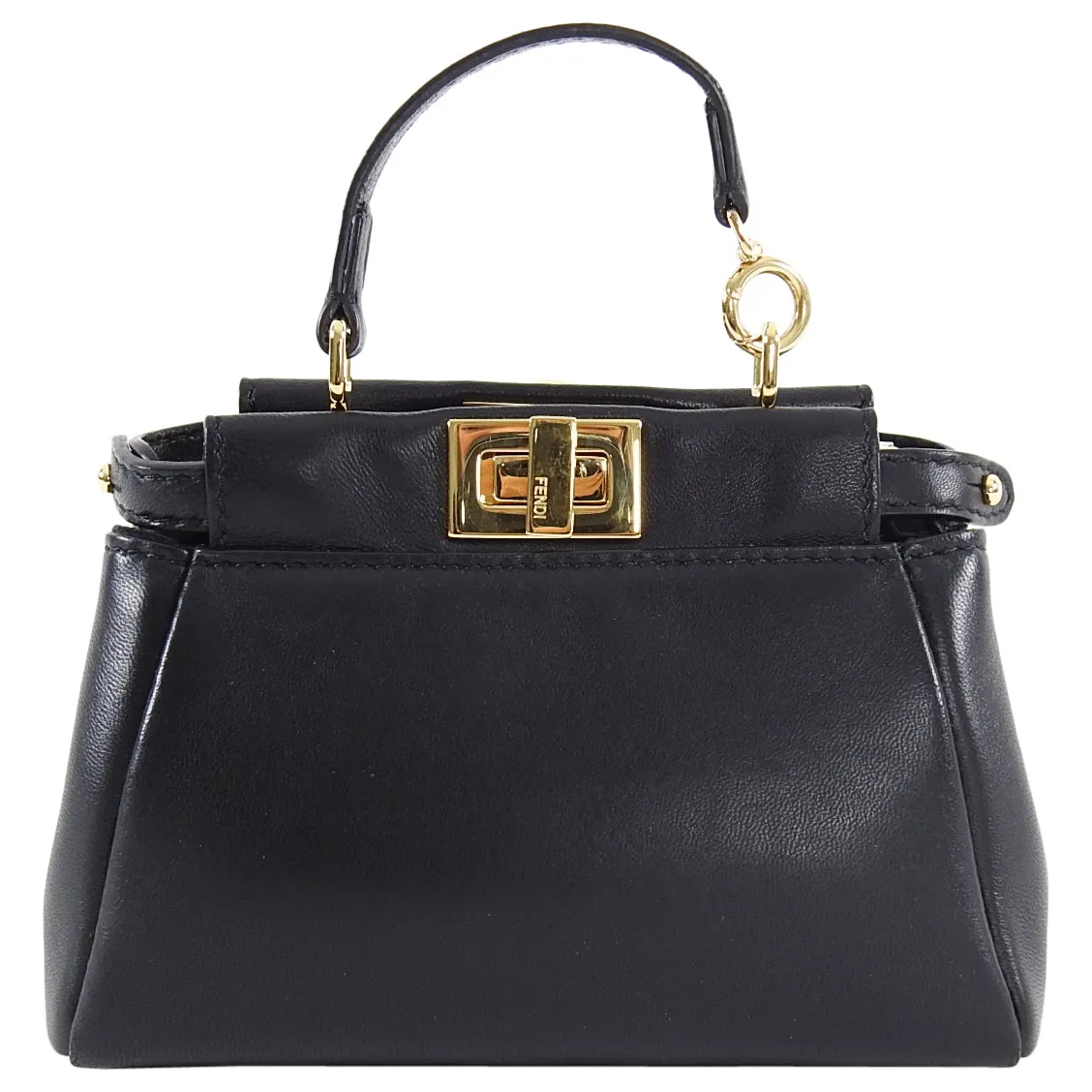 Fendi Black Micro Mini Peekaboo Crossbody Bag