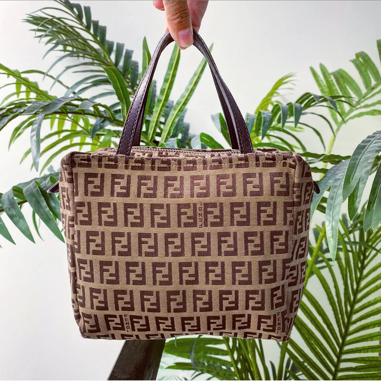 Fendi Vintage 1990's Mini Zucca Monogram Logo Bag