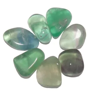 Fluorite Tumbled Stone Glistening Green Gem