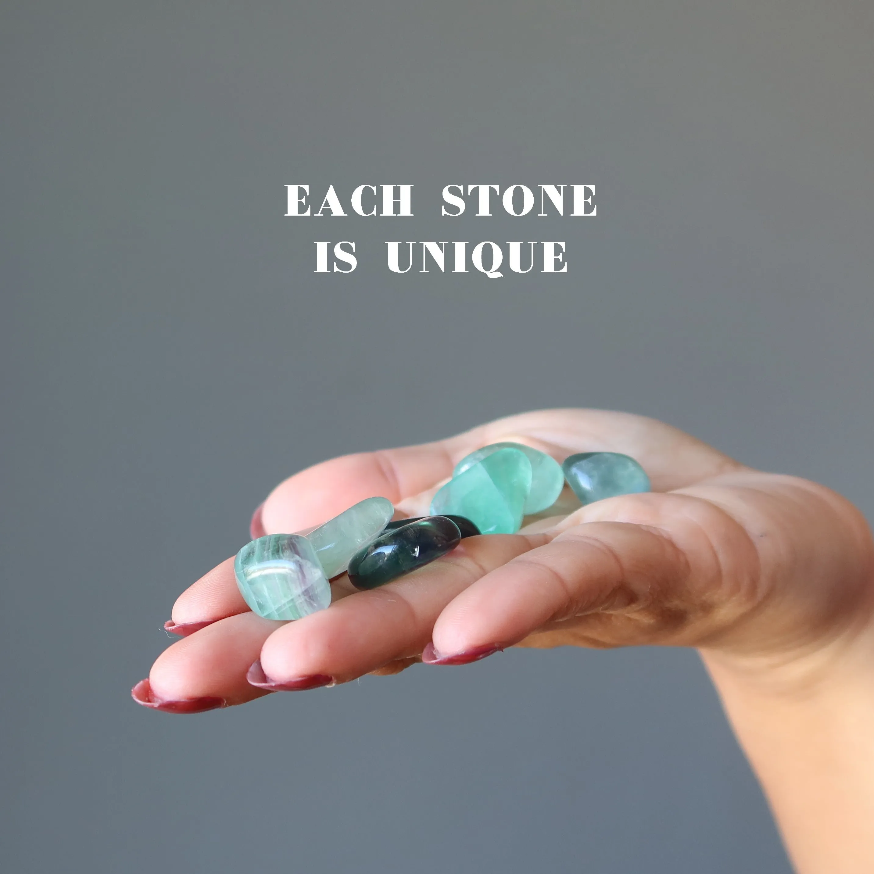 Fluorite Tumbled Stone Glistening Green Gem