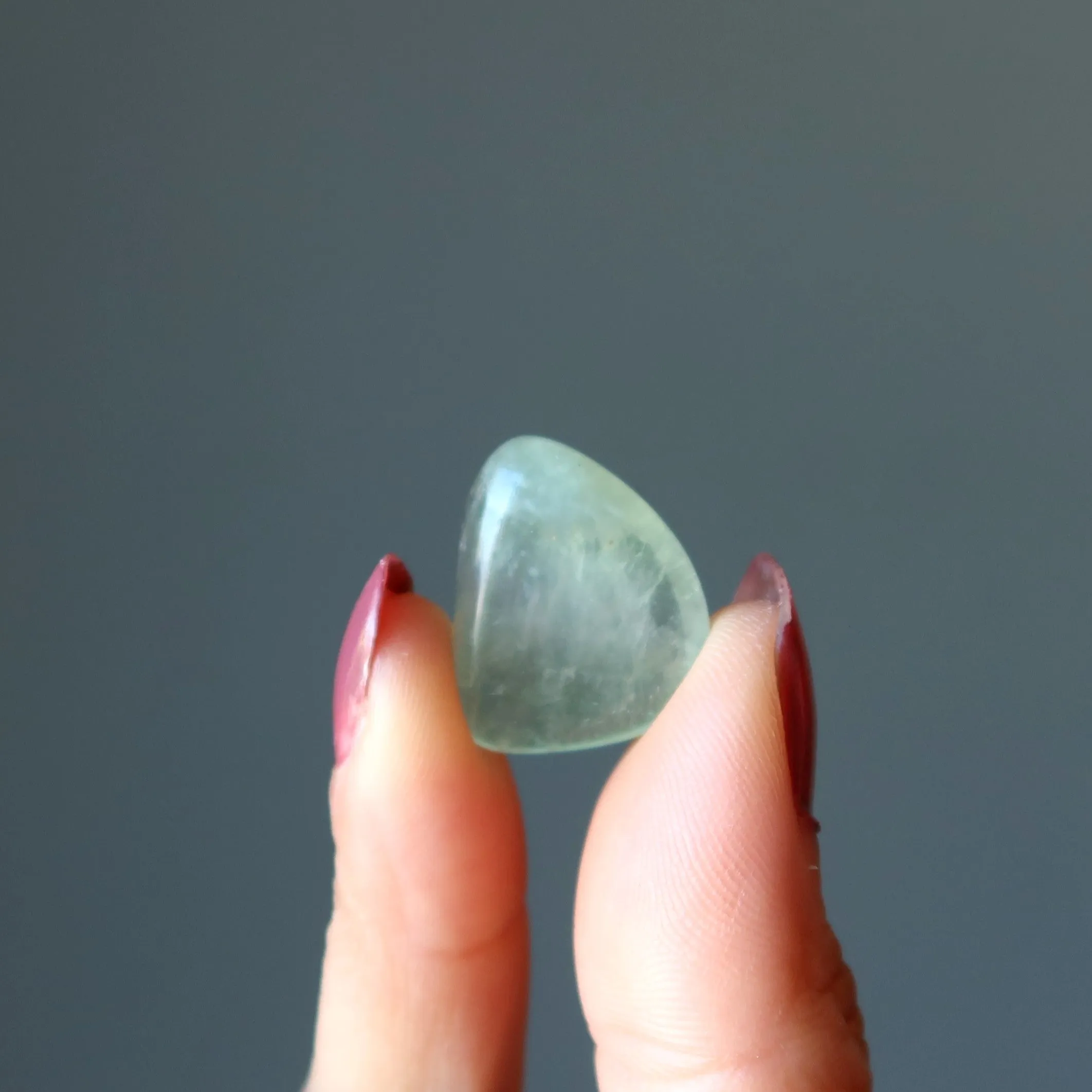 Fluorite Tumbled Stone Glistening Green Gem