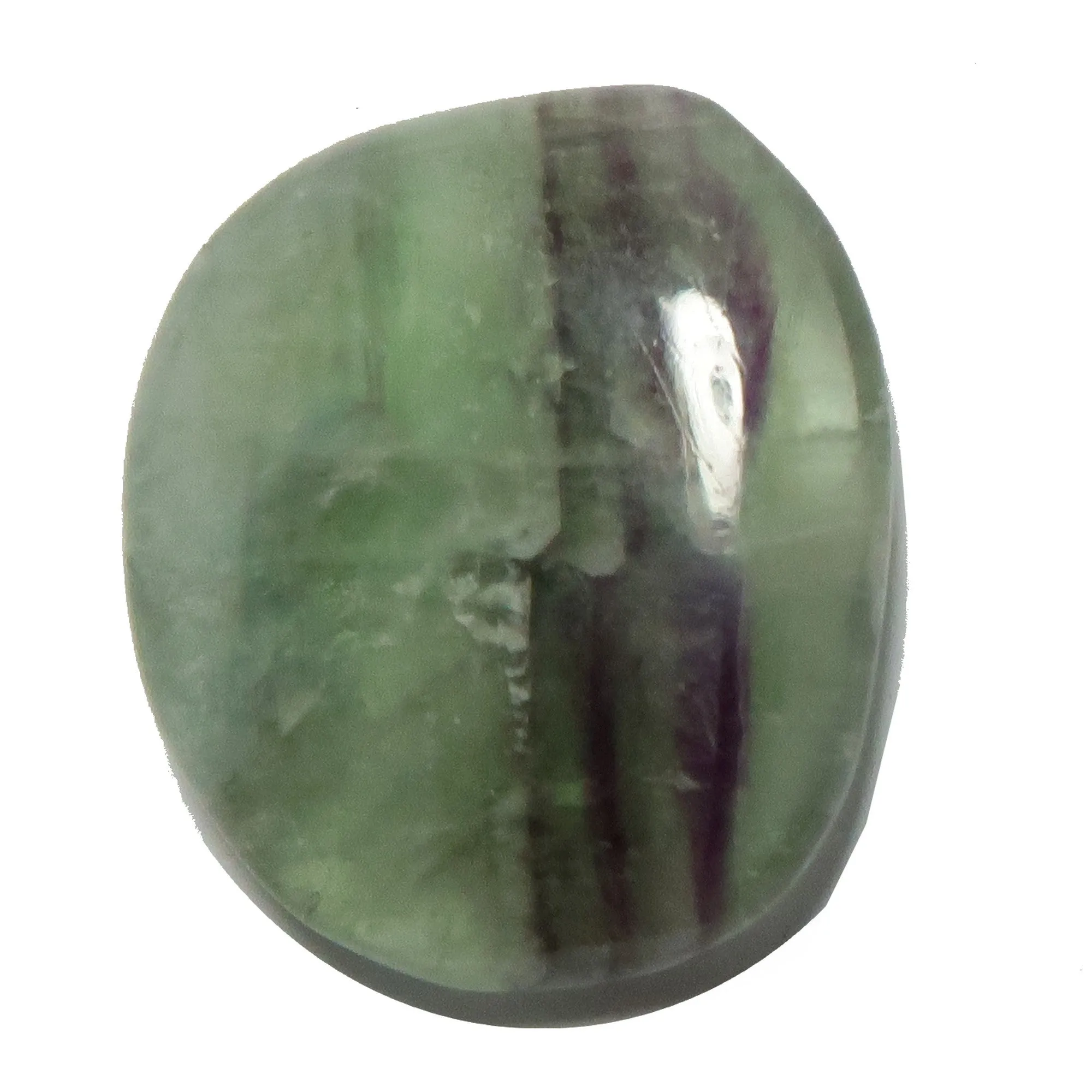 Fluorite Tumbled Stone Glistening Green Gem