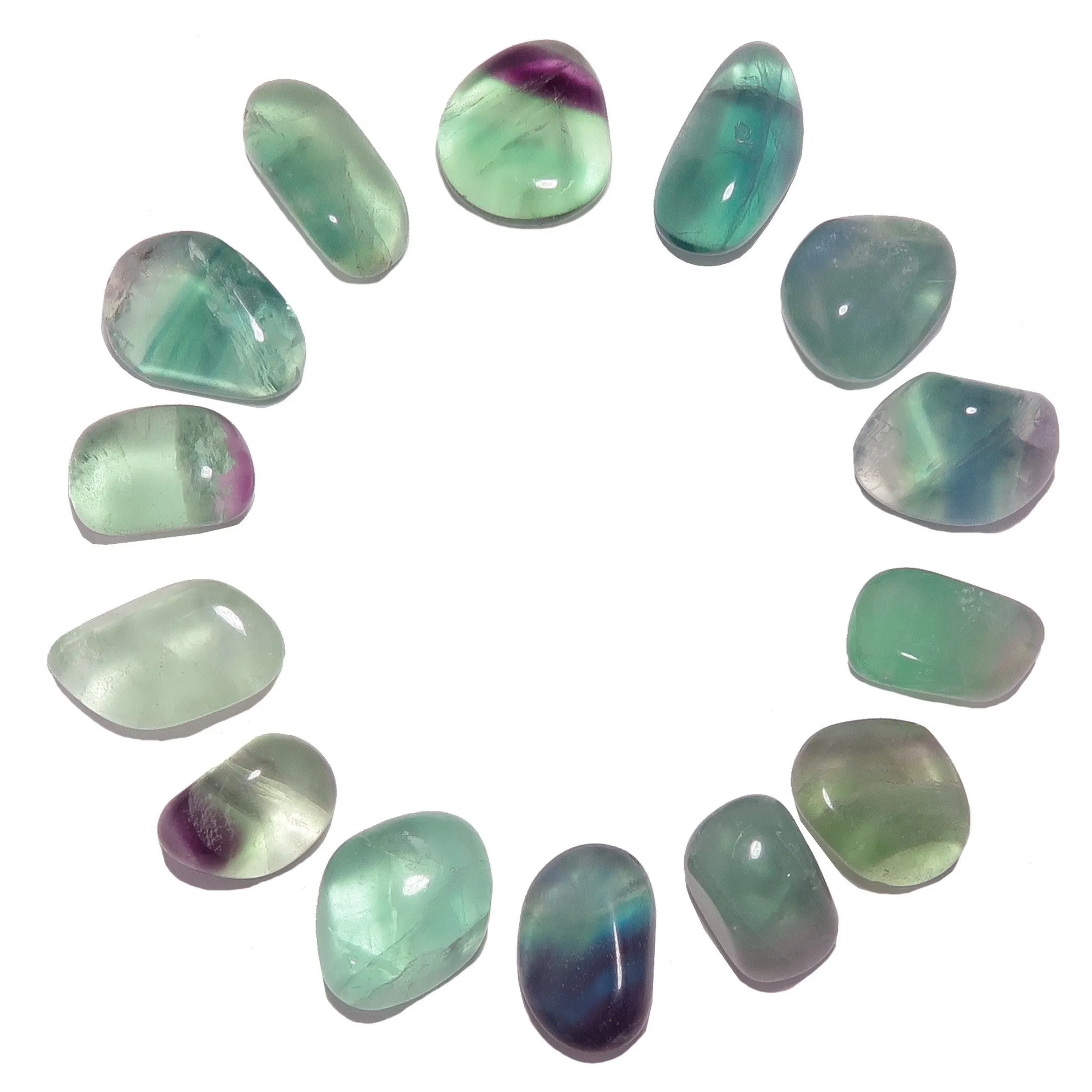 Fluorite Tumbled Stone Glistening Green Gem
