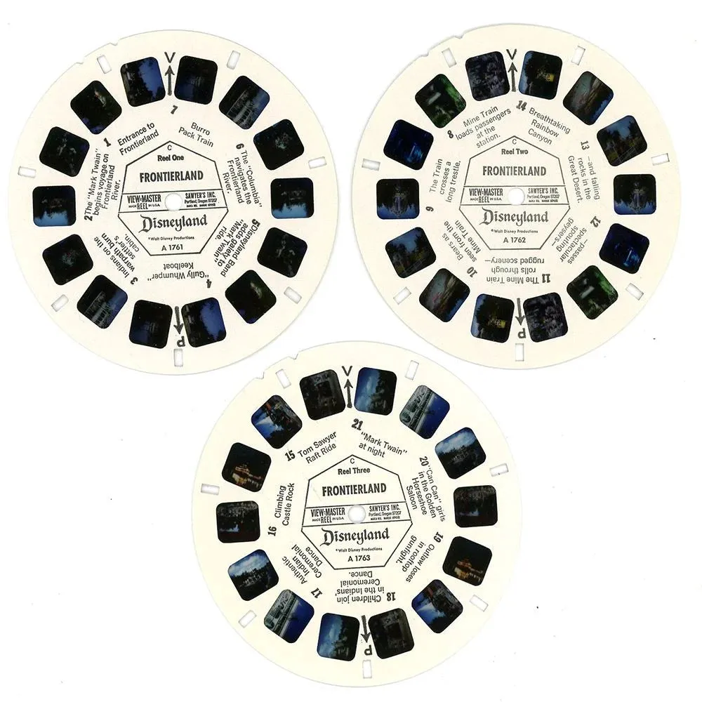 Frontierland - Disneyland - View-Master  3 Reel Packet - 1960s views -vintage - (PKT-A176-S6C)