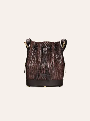 Gaya Mini Umber Twill Bucket Bag