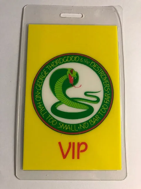 George Thorogood - No Hall Too Small, No Bar Too Far Tour 1989 - Backstage Pass