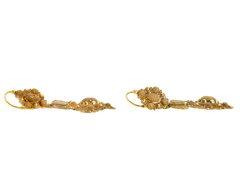Georgian Gold Day Night Cannetille Earrings